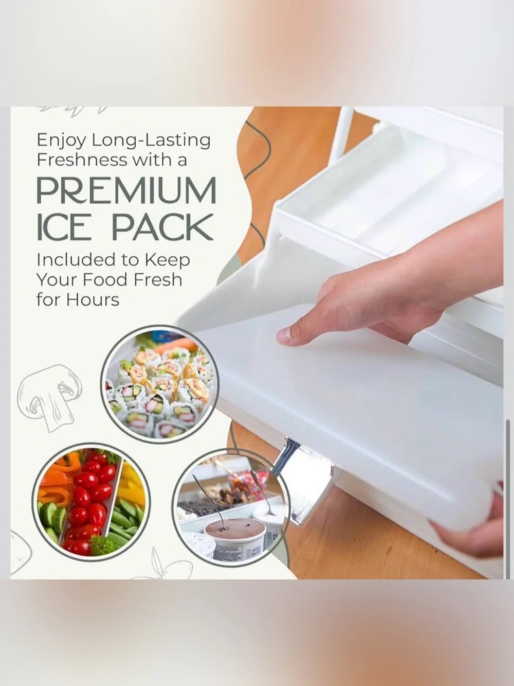 3-layer Multipurpose Organizer Storage Tackle Box, Snacklebox with Ice Pack